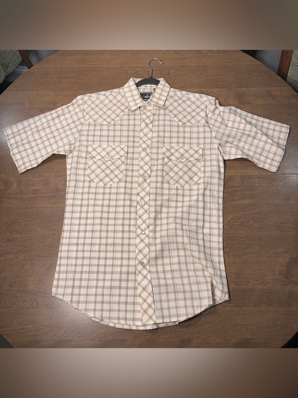 Roper Shirt Mens Small Plaid Western Pearl Snap Short Sleeve Cowboy Casual